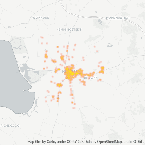Heatmap für plz 25704