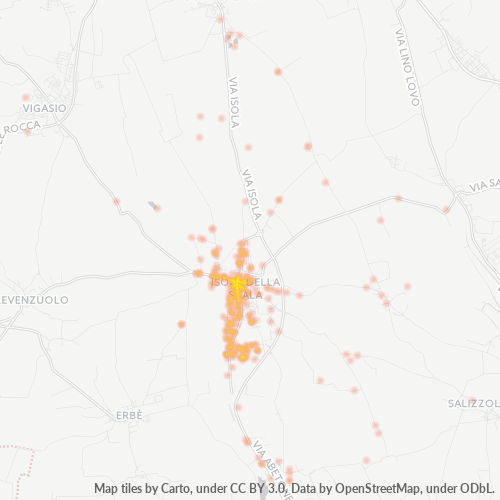 Mappa di calore per cap 37063