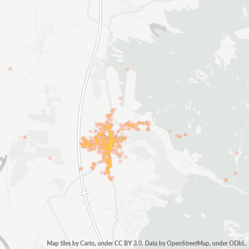 900 31 Teplotná mapa obchodnej hustoty