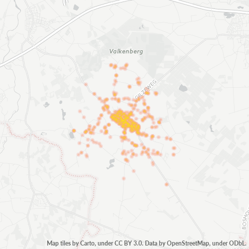 Heatmap voor postcode 4861