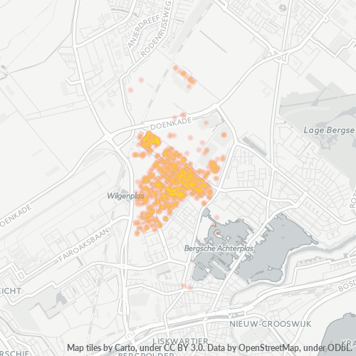 Heatmap voor postcode 3053
