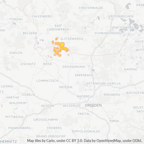 Heatmap für plz 01609