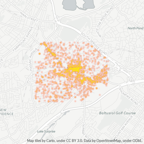 07901 Business Density Heatmap