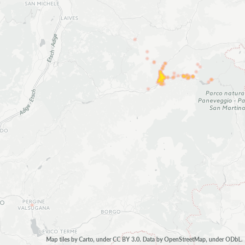 Mappa di calore per cap 38037