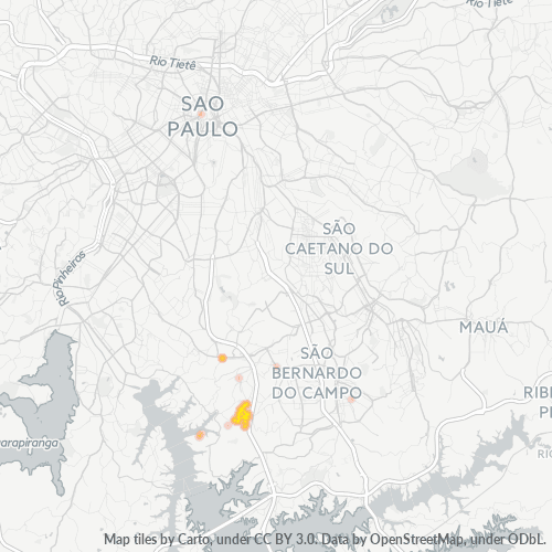 09970-000 Mapa de calor de densidad empresarial