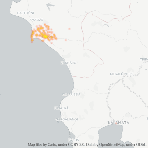 271 00 Χάρτης θερμότητας πυκνότητας επιχείρησης
