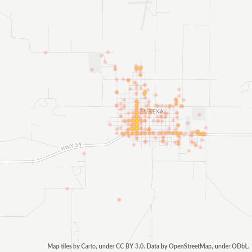 67045 Business Density Heatmap