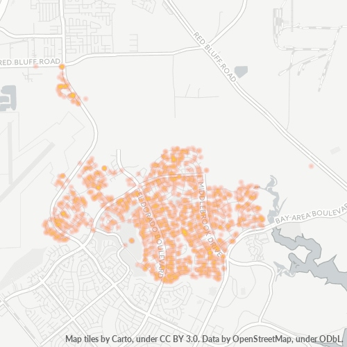 77059 Business Density Heatmap