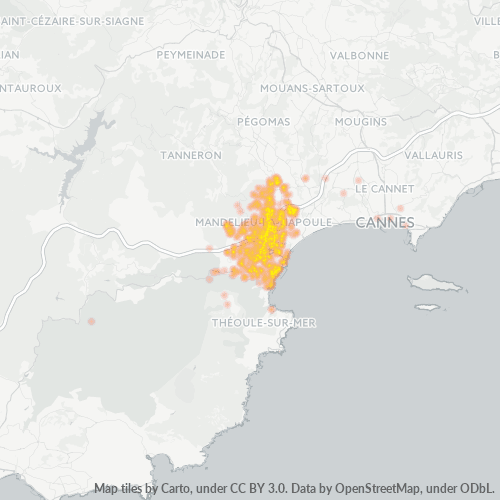06210 Mapa de densitat de negocis 06210 Mapa de densitat de negocis