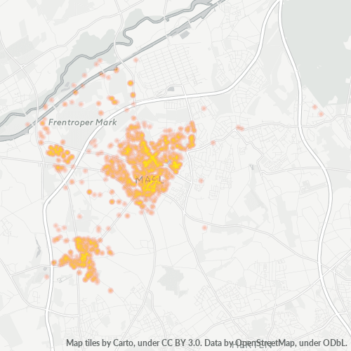 45768 Standortdichte-Heatmap