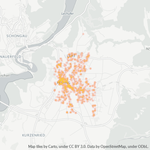 Heatmap für plz 86971