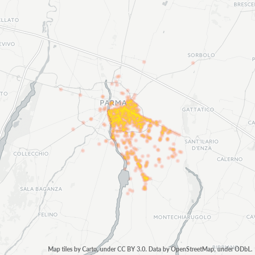 Mappa di calore per cap 43123