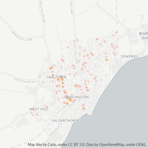 YO16 Business Density Heatmap