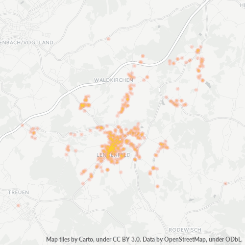 Heatmap für plz 08485