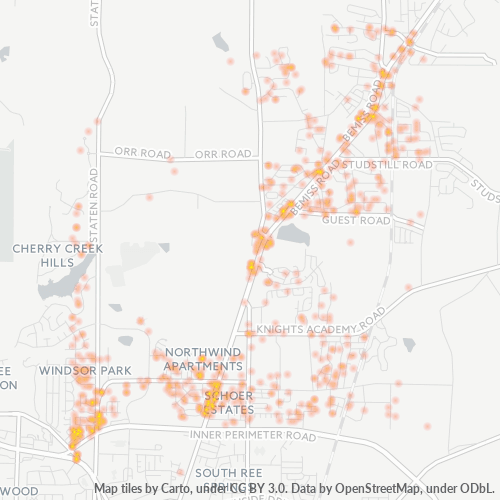 31605 Business Density Heatmap
