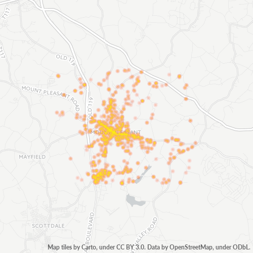 15666 Business Density Heatmap