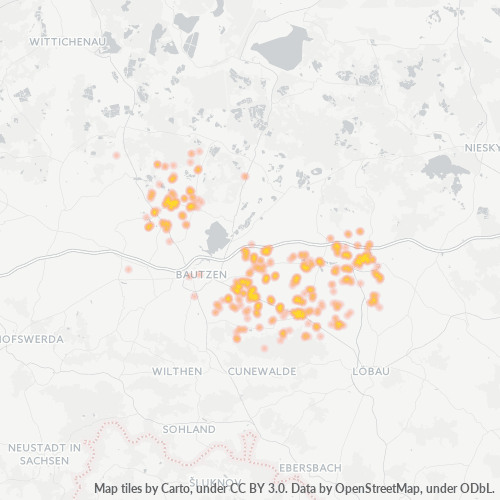 Heatmap für plz 02627