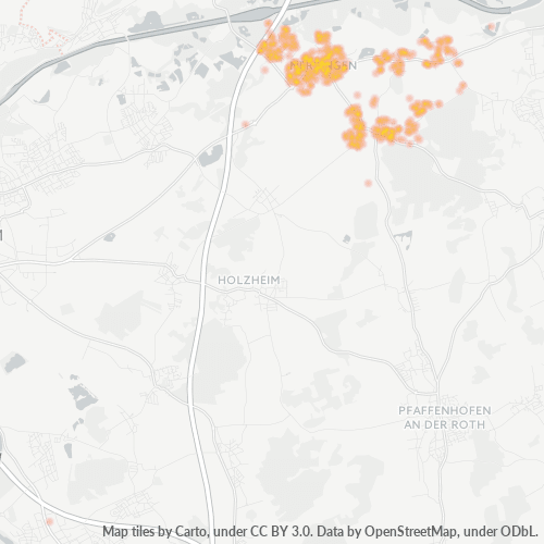 Heatmap für plz 89278