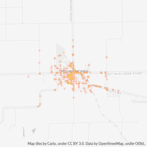 61054 Business Density Heatmap