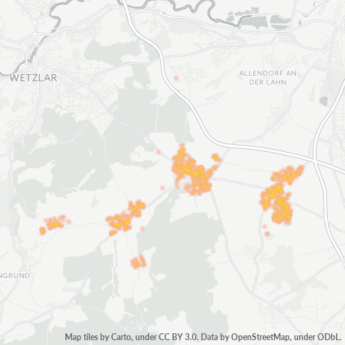 Heatmap für plz 35625