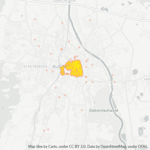 Heatmap für plz 86150