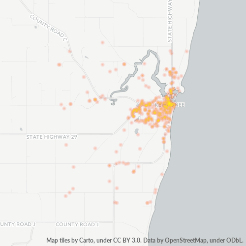 54216 Business Density Heatmap