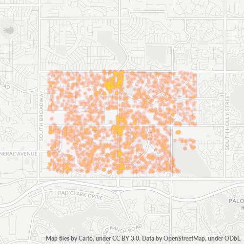 80122 Business Density Heatmap