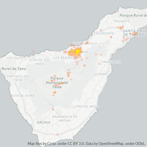 38300 Mapa de densitat de negocis 38300 Mapa de densitat de negocis