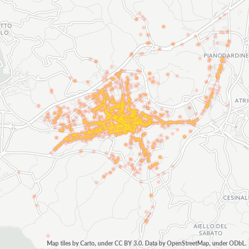 Mappa di calore per cap 83100