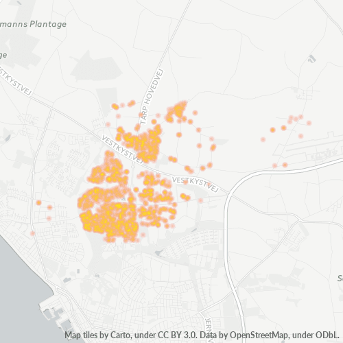 6715 Heatmap over forretningstæthed
