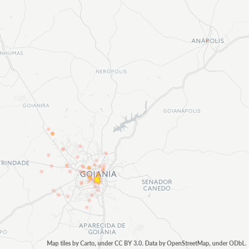 74093-000 Mapa de calor de densidad empresarial