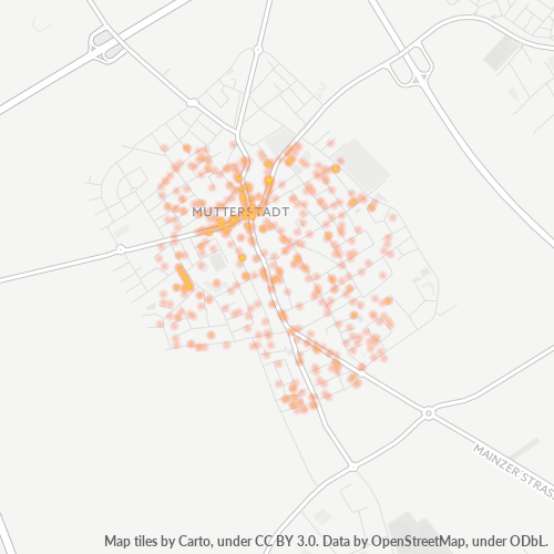 Heatmap für plz 67112