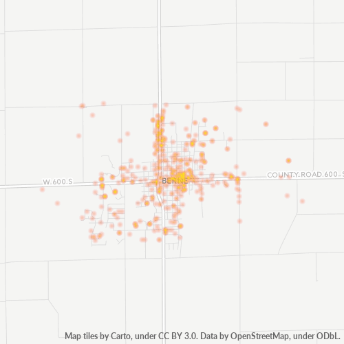 46711 Business Density Heatmap