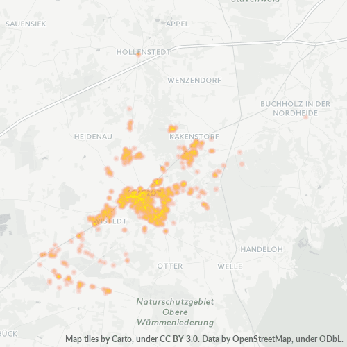 Heatmap für plz 21255