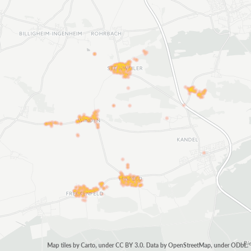 Heatmap für plz 76872