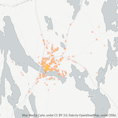 19650 Yritystiheys lämpökarttana