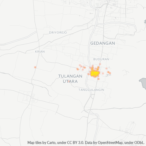 61214 Peta Panas Densitas Bisnis