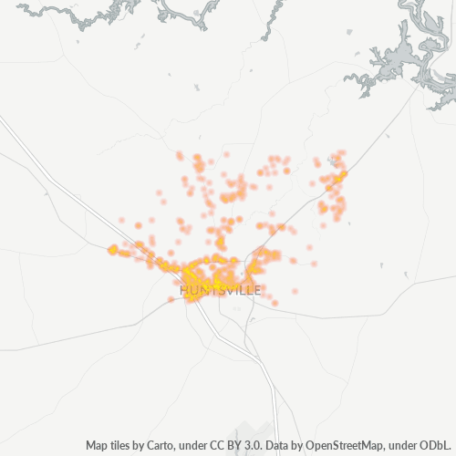 77320 Business Density Heatmap
