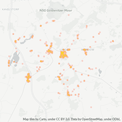 Heatmap für plz 18299