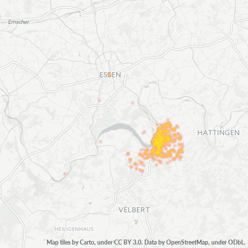 Heatmap für plz 45257