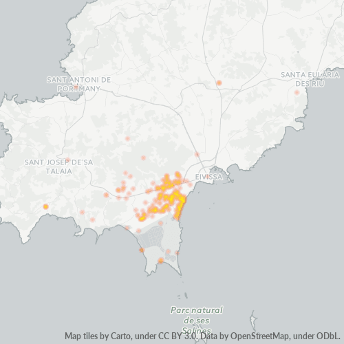 Mapa de calor para código postal 07817