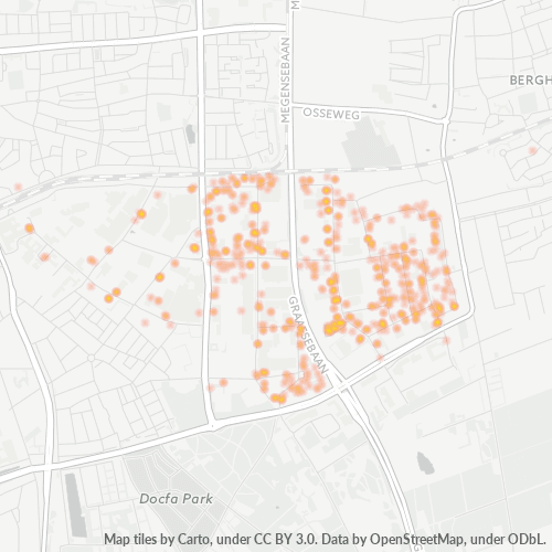 Heatmap voor postcode 5349