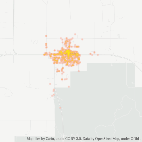 69337 Business Density Heatmap