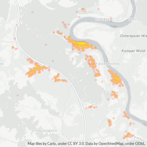 Heatmap für plz 56154