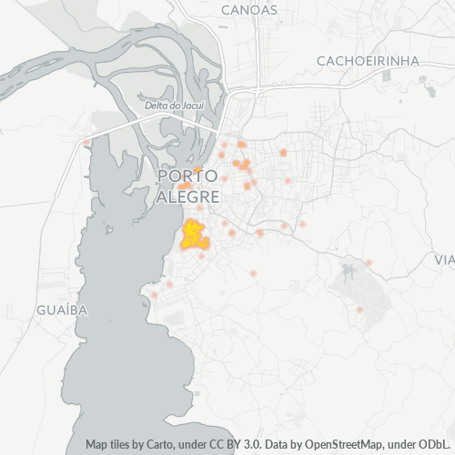 90850-000 Mapa de calor de densidad empresarial