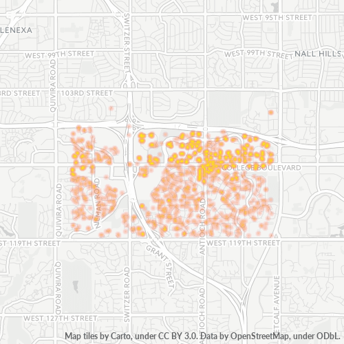 66210 Business Density Heatmap