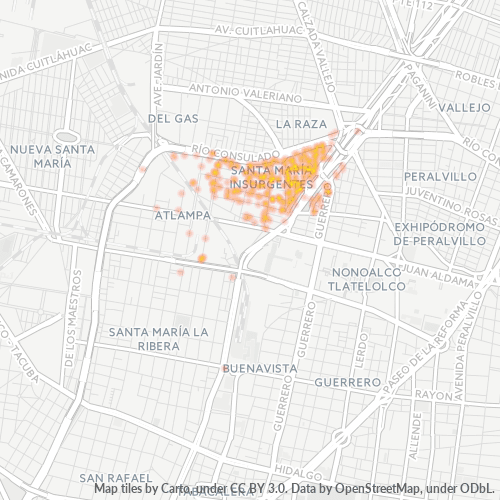 06430 Mapa de calor de densidad empresarial