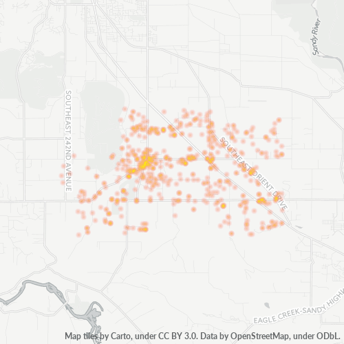 97009 Business Density Heatmap