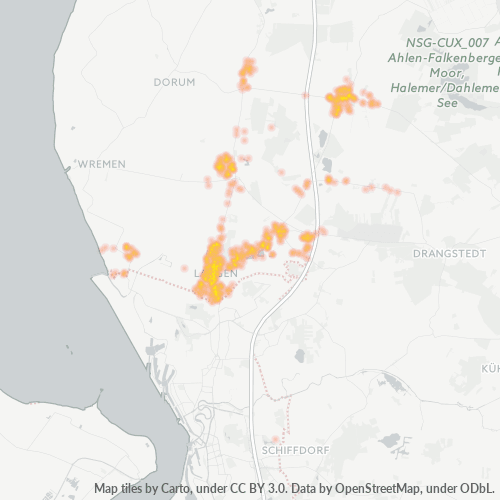 Heatmap für plz 27607