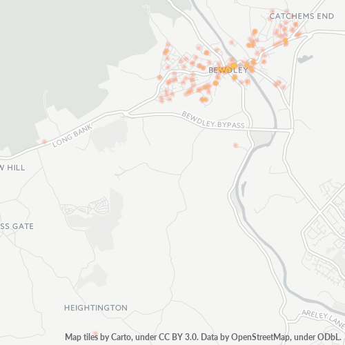 DY12 Business Density Heatmap